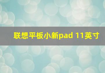 联想平板小新pad 11英寸